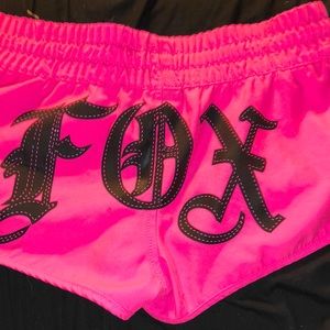 Fox Shorts there is a small stain but it will come out in the wash :)